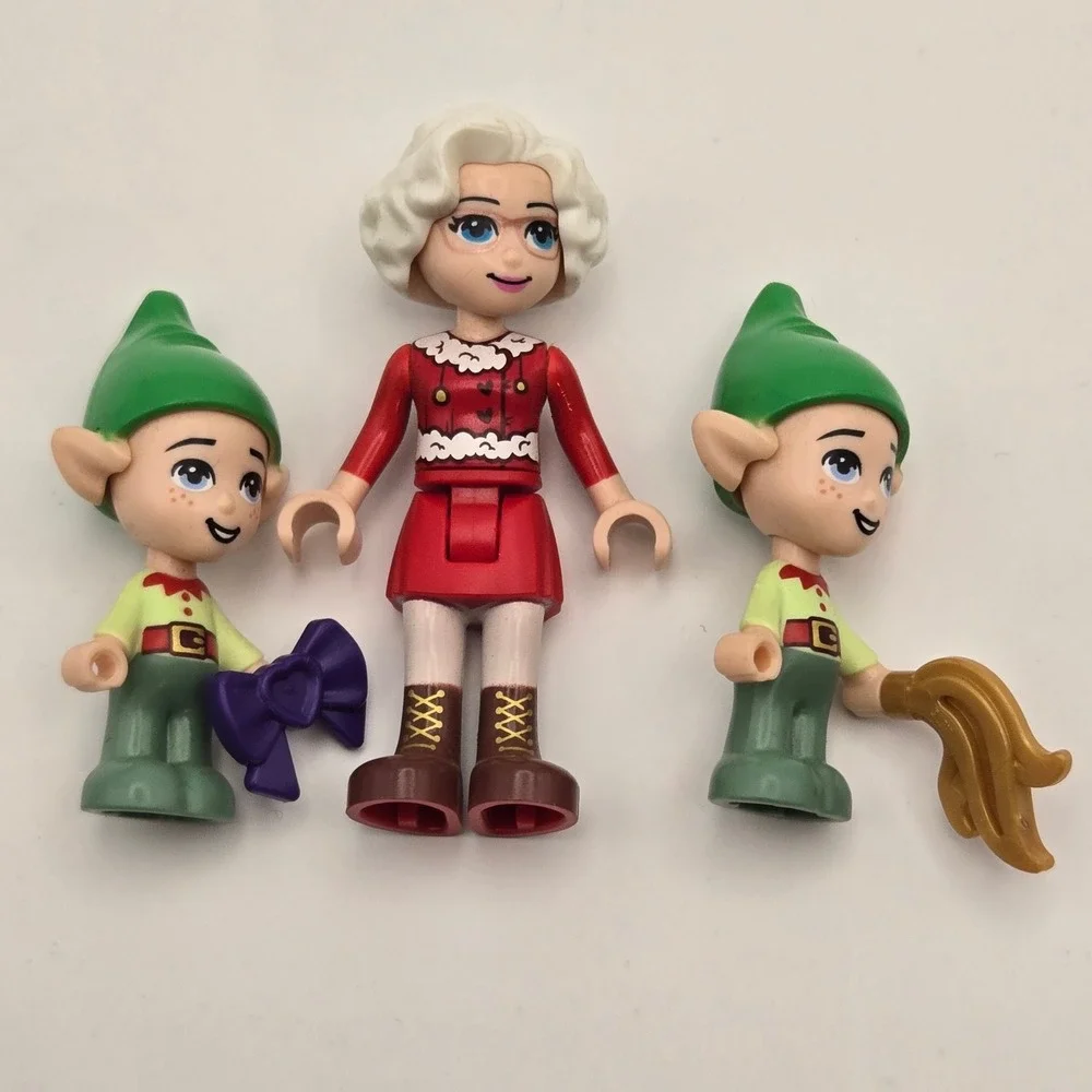 LEGO Mrs. Claus & 2 Elves Minifigures Friends Christmas Holiday
